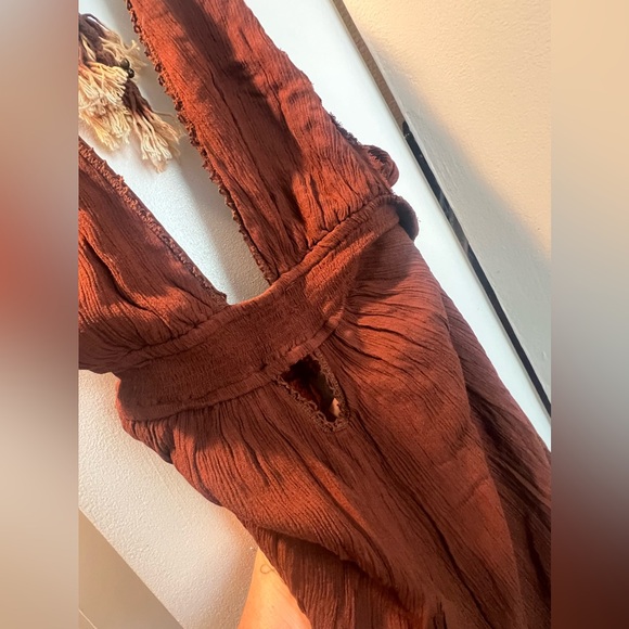 NWT Free People Look Into The Sun Dress in Dark Brown XS - Picture 6 of 7